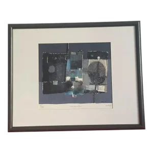 Amaro Chiza 1995 Abstract Graphic Geometric Fine Art Serigraph “Construction”