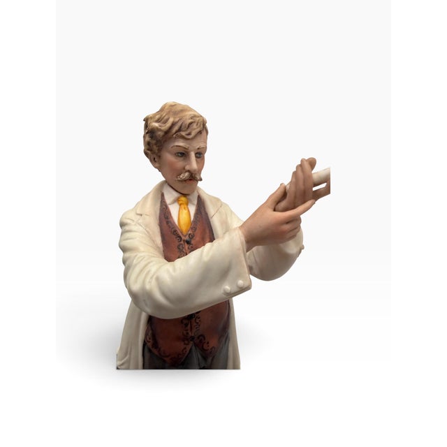 Capodimonte Vintage Mid-Century Italian Capodimonte Porcelain Sculpture "La Puntura" by Luciano Cazzola for Porcellane Principe For Sale - Image 4 of 9