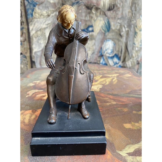 1930s 1930s Cellist Bookends- Set of 2 For Sale - Image 5 of 12