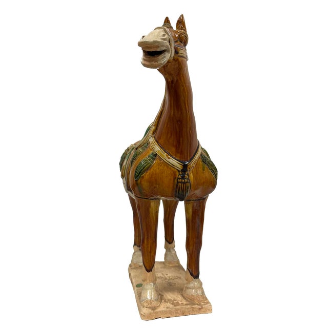 1950s Mid-20th Century Chinese Ceramic Tang SanCai (Tri Color)Horse For Sale - Image 5 of 15