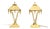 Vintage Brass Table Lamps, 1970s, Set of 2 For Sale