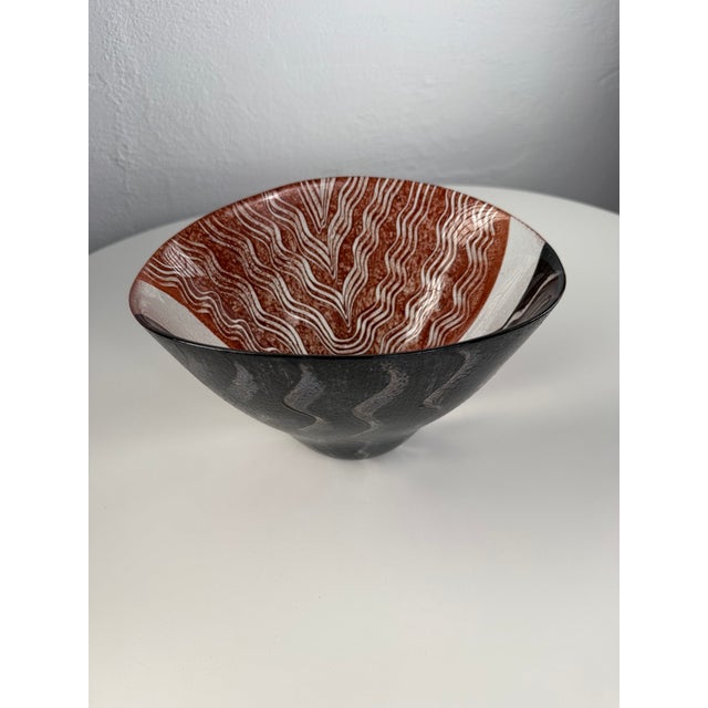 Glass Vintage Art Glass Bowl by Kosta Boda, Sweden, 1990s For Sale - Image 7 of 13