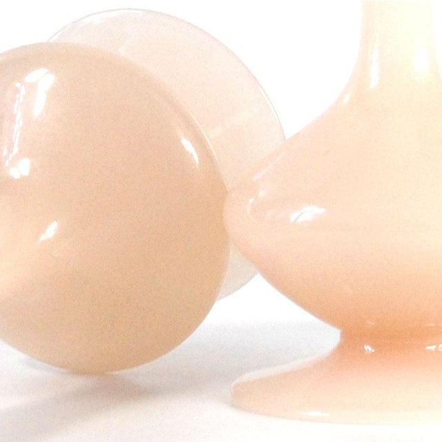 Pink Opaline Glass Vases from Nason, 1960s, Set of 2 For Sale - Image 4 of 10