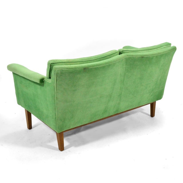 Kelly Green Edward Wormley Sofa / Settee (Pair) For Sale - Image 8 of 9