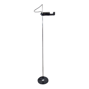 Joe Colombo for Oluce Vintage Chrome and Black Floor Lamp