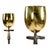 PAIR of vintage 1960's Neo-Deco brass torchiere floor lamps by Stiffel Lamp Company. Look close and you'll see that...