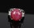 Red Late 20th Century 14.26 Natural Double Star Ruby & 0.38ct Diamond Platinum Ring Size 5.75 For Sale - Image 8 of 11
