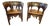 Pair of Early 20th C. Middle Eastern Bone and Pearl Inlaid Chairs For Sale