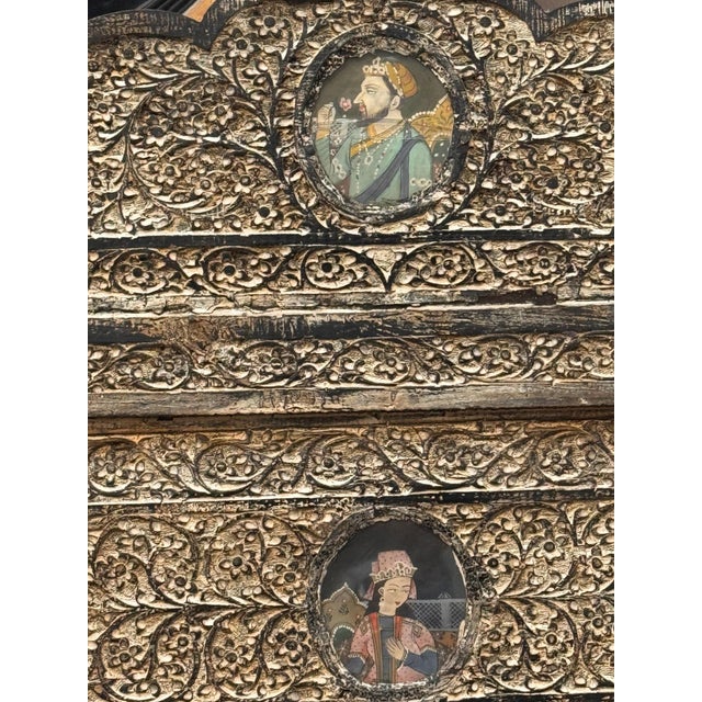 19th Century Anglo-Indian Four-Panel Screen For Sale - Image 11 of 14