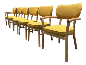 1990s Set of Six Designer Dining Chairs