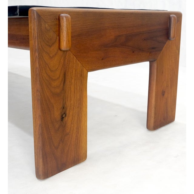 1970s Adrian Pearsall Solid Walnut Slate Like Top 5' Long Rectangle Coffee Table For Sale - Image 5 of 11