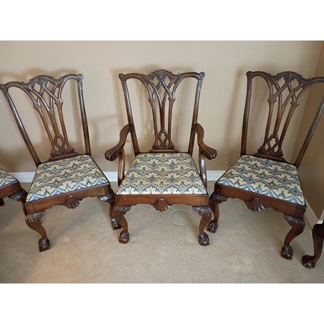 Thomas Chippendale Centennial (1876) Chippendale Style Chairs For Sale - Image 4 of 9