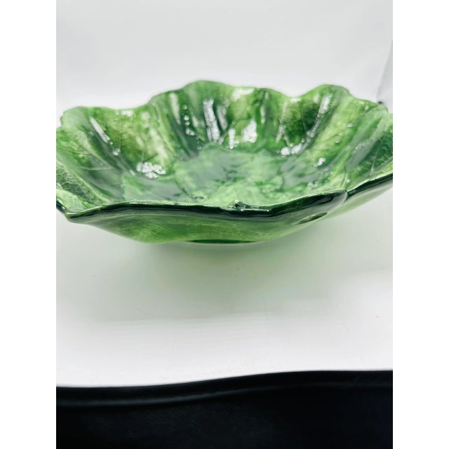 Italian Vintage Italian Leaf Bowl,exclusive for Horchow For Sale - Image 3 of 8