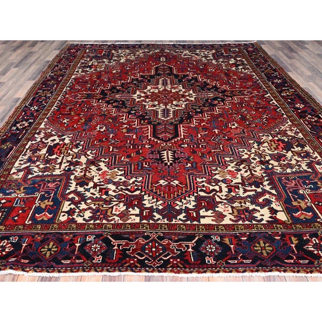 Persian 1960s Red Semi Antique Persian Rug For Sale - Image 3 of 12