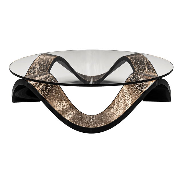 Not Yet Made - Made To Order "Amendola" Coffee Table, Stainless Steel and Special Textured Bronze For Sale - Image 5 of 6