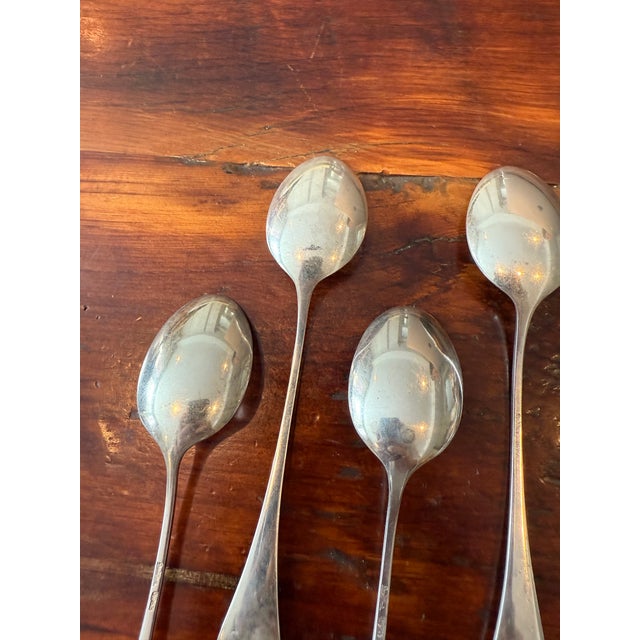 Mid 20th Century Romance by Bjorn Rosenthal Sterling Silver 925 Teaspoons - Set of 7 For Sale - Image 11 of 13