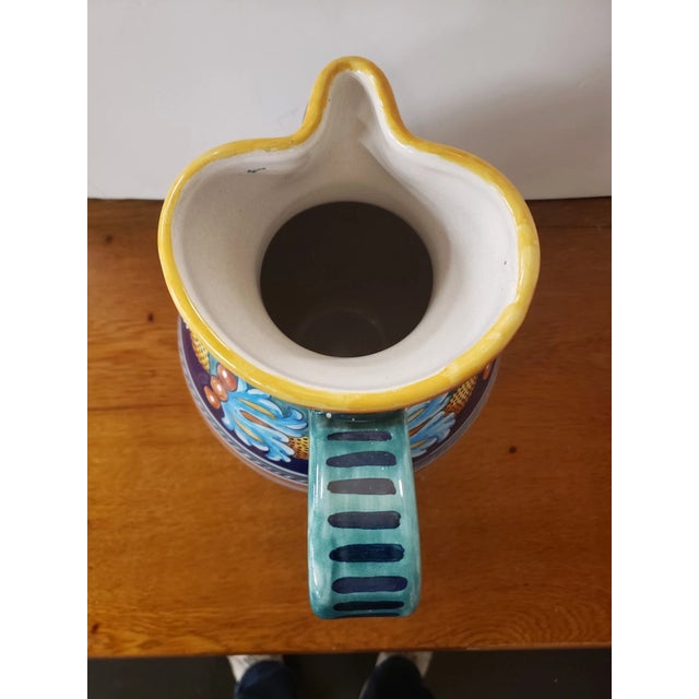 Ceramic Circa 1970 Italian Deruta Ware Faience Pottery Stamped Pitcher, Made in Italy For Sale - Image 7 of 9