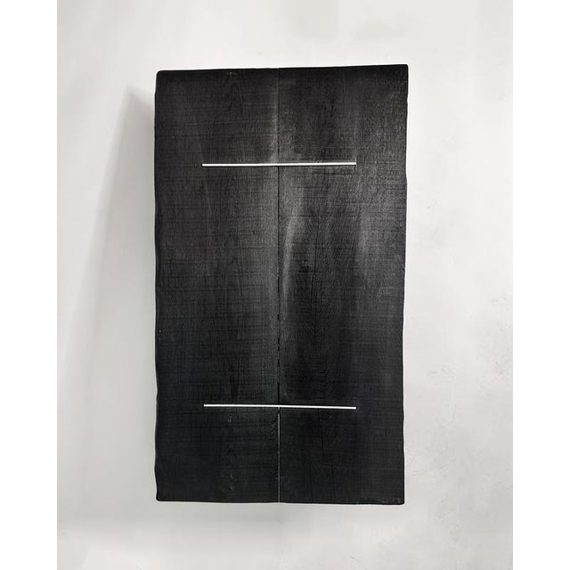 Limited Edition Yakisugi Burnt Wood Coffee Table by Case Studios For Sale - Image 4 of 8
