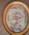 Rococo 18th or 19th Century French Floral Oil Painting With Roses in Oval Frame For Sale - Image 3 of 12