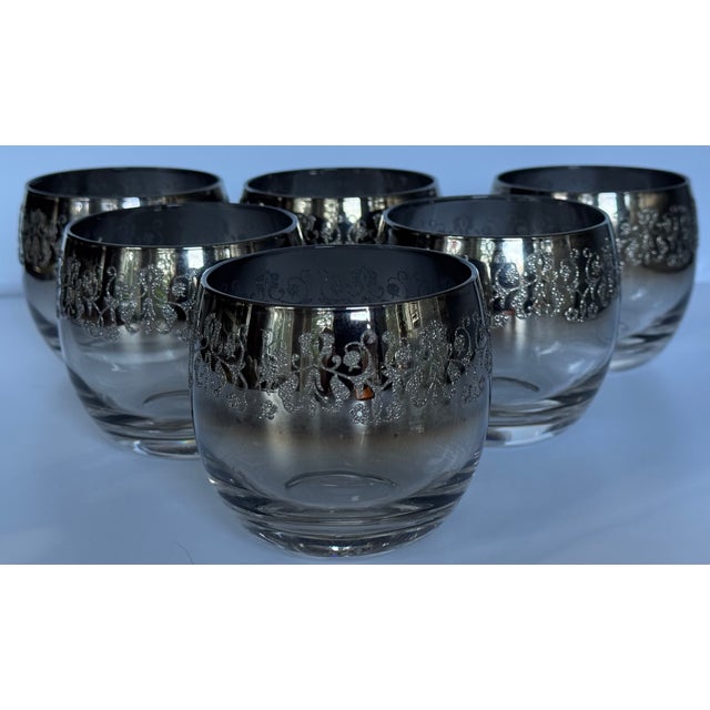 Dorothy Thorpe Mid-Century Dorothy Thorpe Style Color Fade Roly Poly Glasses - Set of 6 For Sale - Image 4 of 9