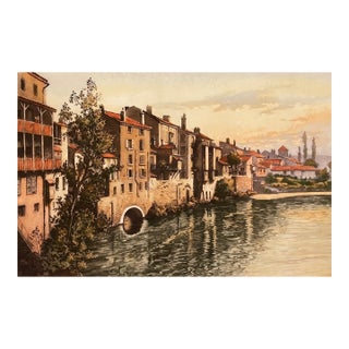 1920s Frances Roth French Canal Etching With Aquatint For Sale