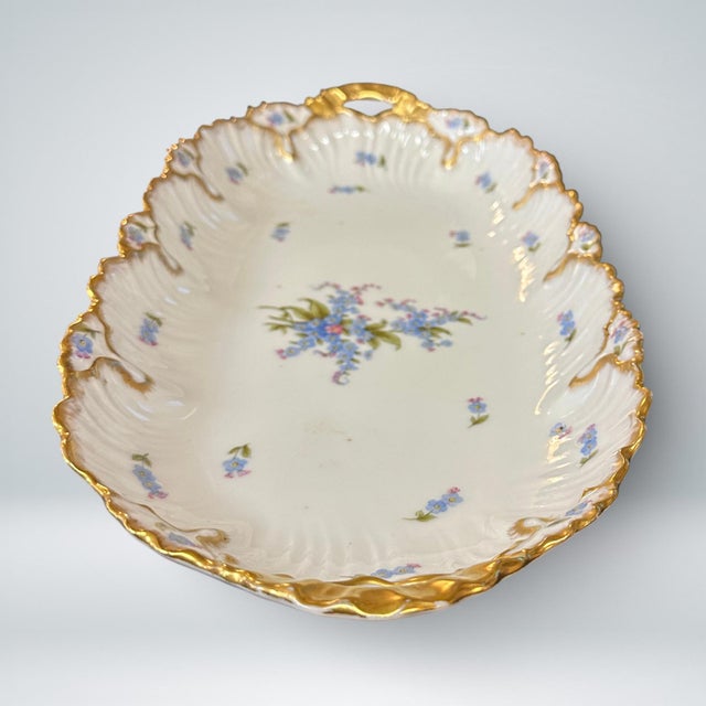 French Porcelain Serving Platter, Higgins & Seiter (Retailer), 16", Ca 1900 For Sale - Image 4 of 12