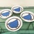 Blue Folk Art Style Handmade White Ceramic Plates with Blue Birds, 1990s, Set of 4 For Sale - Image 8 of 9