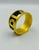 Metal Karl Lagerfeld 90s Heavy Gold-Tone Enameled Bangle Bracelet For Sale - Image 7 of 12