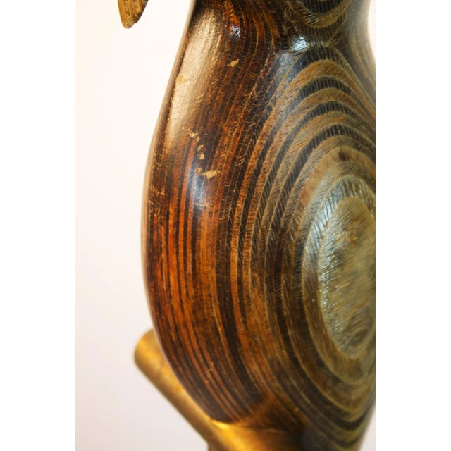 1970s Mid-Century Modern Hand Carved Bird of Paradise For Sale - Image 9 of 11
