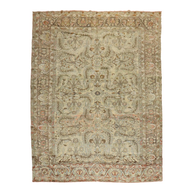 Antique Persian Lilihan Rug - 8'10" x 11'3" For Sale