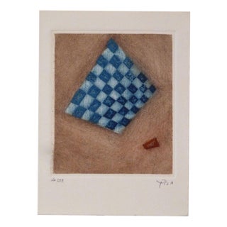 Arthur Luiz Piza, Damier Bleu, 20th Century, Engraving For Sale