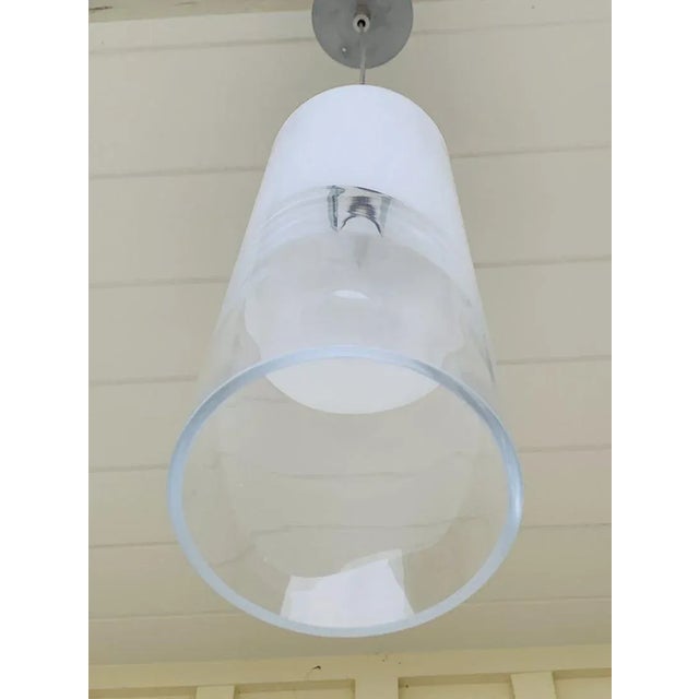 Murano Style Cylinder Pendant Light For Sale - Image 10 of 13