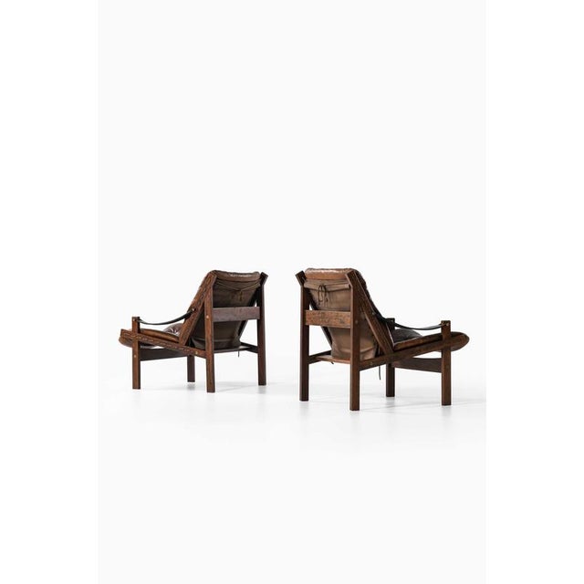 Leather Easy Chairs by Torbjørn Afdal for Bruksbo, 1962, Set of 2 For Sale - Image 9 of 11