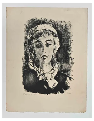 Roland Oudot, Portrait of a Woman, Lithograph, 1950s