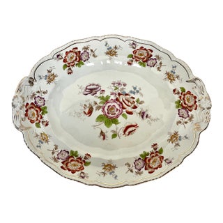 Antique 1890s John Maddock & Sons Old England China 19" Serving Platter For Sale
