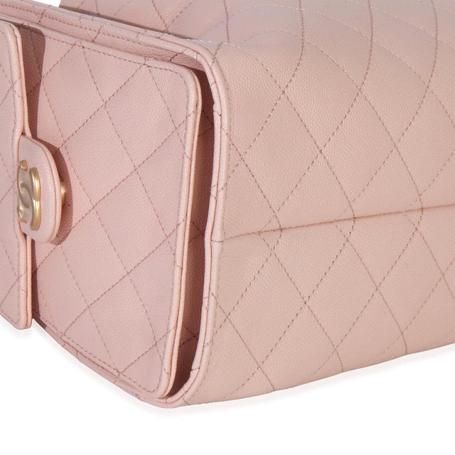 Pink Quilted Caviar Small Chanel 25 Hobo Handbag For Sale In New York - Image 6 of 8