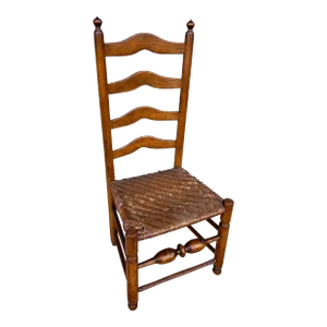 Antique Country Ladderback Side Chair, Delaware Valley, Circa 1750’s