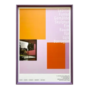 Sabine Funke " a Room for Luis Barragan " Lithograph Print Framed Josef Albers Museum Exhibition Poster