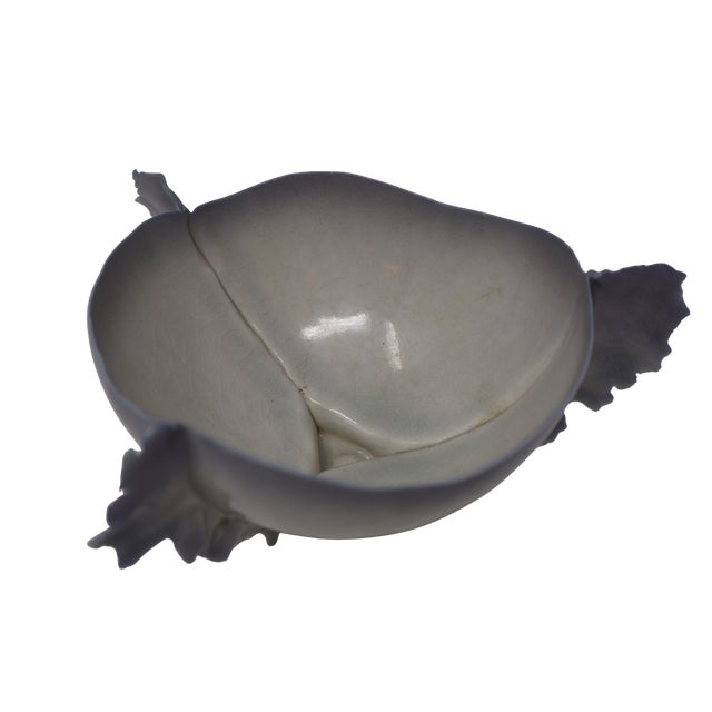 Joann Spamer Signed Porcelain Winged Sculptural Vessel With Artist Note, 1986 For Sale - Image 10 of 18