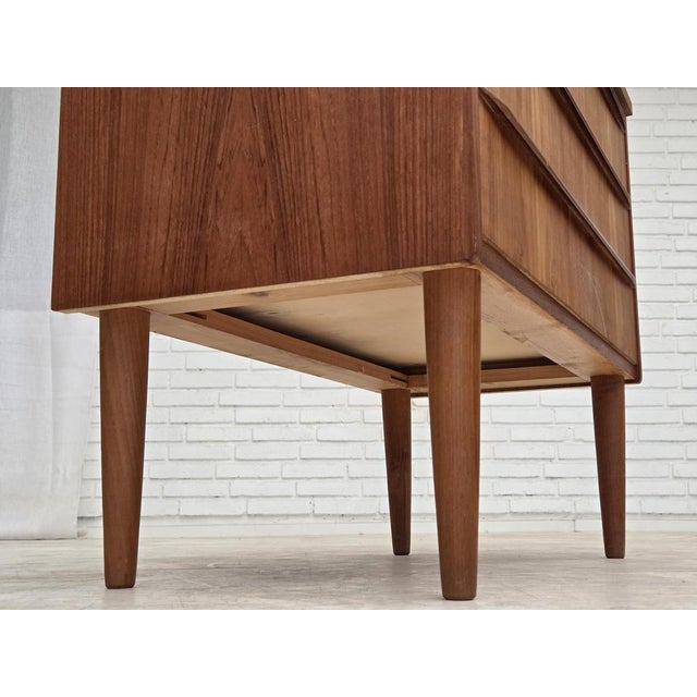 Danish Teak Chest of Drawers with Folding Mirror, 1970s For Sale - Image 13 of 16
