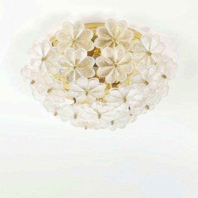 Stunning mid-century modern flush mount/ceiling light by premium lighting manufacturer ernst palme (germany, 1960s/70s)....