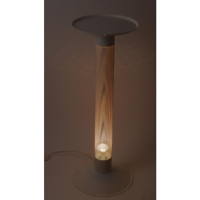White Perforated Metal Floor Lamp from Ikea, 1980s For Sale - Image 18 of 18