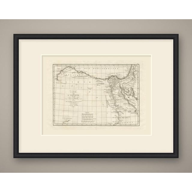 An original copper engraved map, uncolored, of ancient Egypt and Libya, from the Cyrenaica coast in the west to Sinai, the...