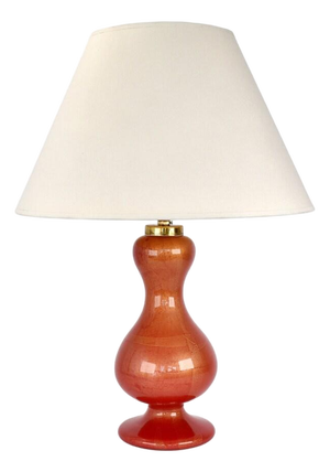 Mid Century Modern Murano Glass Table Lamp Ruby Red and Gold | Barovier and Toso Italian Accent Light Vintage Hollywood Regency Maximalist 1950s
