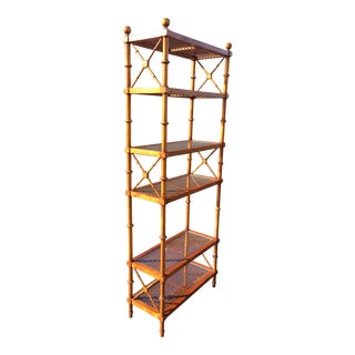 Vintage Regency Style Bookshelf/Etagere For Sale