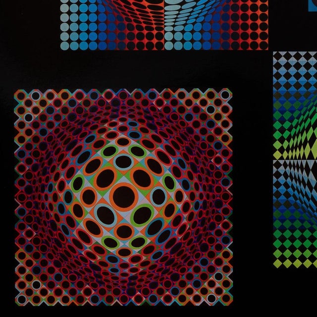 Victor Vasarely, VEGA NOIR WA23 OND, Etching For Sale - Image 3 of 6