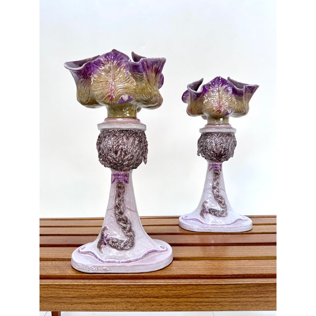 Limited Edition Ceramic Art Model Daphne Female Busts Vases by Bele Bachem for Karlsruher Majolika, Germany, 1976, Set of 2 For Sale - Image 4 of 18