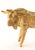 An outstanding figural pottery coin bank All crafted by hand earthenware standing bull Beige tan color, covered with light...