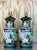 Chinoiserie Vintage Chinoiserie Hand-Painted Ceramic Figural Table Lamps – A Pair For Sale - Image 3 of 12