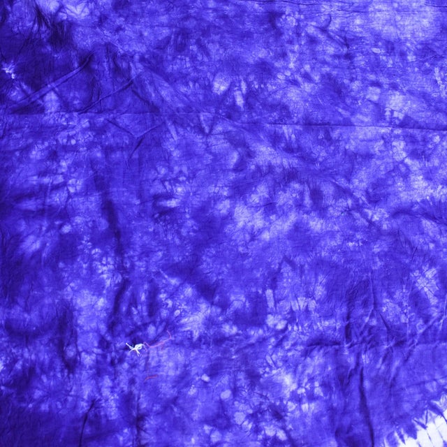 Early 20th Century Yoruba Tie-Dyed Textile Purple Nigeria 82x81.5 inch For Sale - Image 4 of 7